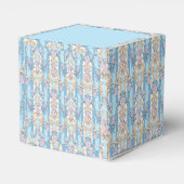 Elegant lichtblauw barok patroon bedankdoosjes (Achterkant)