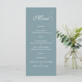 Elegant lichtblauw blad Menu (Staand voorkant)