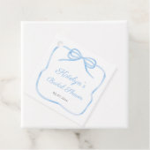 Elegant lichtblauw boeg Vrijgezellenfeest Bedankjes Labels (In situ)