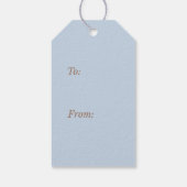 Elegant Lichtblauw Daisy Gift Label Cadeaulabel (Achterkant)