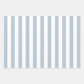 Elegant lichtblauw en wit gestreept patroon inpakpapier vel (Voorkant)