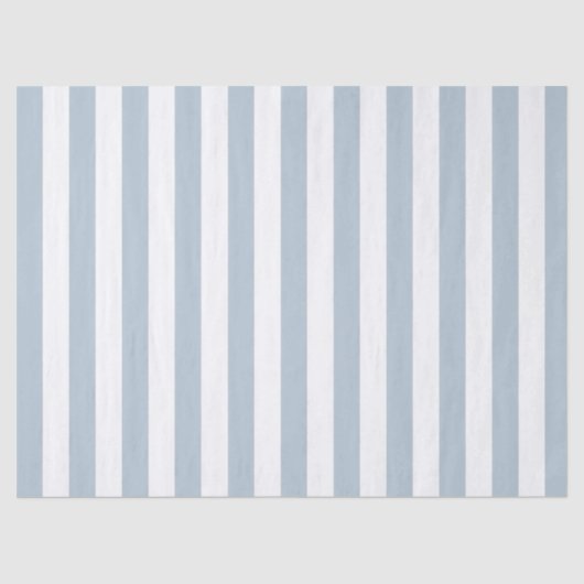 Elegant lichtblauw en wit gestreept patroon tissuepapier (Voorkant)