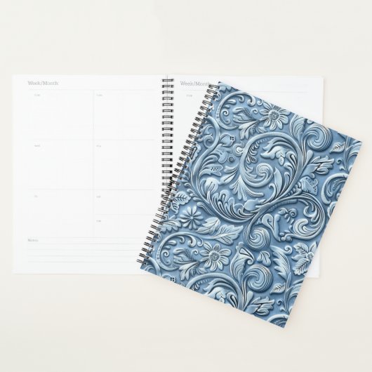 Elegant lichtblauw getint leer planner (Display)