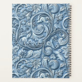 Elegant lichtblauw getint leer planner (Achterkant)