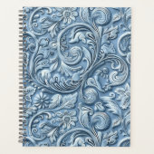 Elegant lichtblauw getint leer planner (Voorkant)
