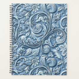 Elegant lichtblauw getint leer planner