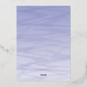 Elegant Lichtblauw, Gouden Glitter 15 Quinceanera Folie Uitnodiging (Achterkant)