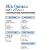 Elegant lichtblauw Quinceañera - Aangepaste foto Drieluik Uitnodiging