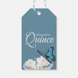 Elegant lichtblauw Quinceañera - Butterfly Custom Cadeaulabel