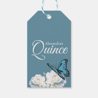 Elegant lichtblauw Quinceañera - Butterfly Custom Cadeaulabel