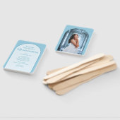 Elegant lichtblauw Quinceañera - Fotoprogramma Handwaaier (Niet-gemonteerd)