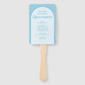 Elegant lichtblauw Quinceañera - Fotoprogramma Handwaaier (Voorkant)