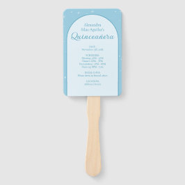 Elegant lichtblauw Quinceañera - fotoprogramma Handwaaier