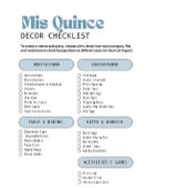 Elegant lichtblauw Quinceañera - welkomstborden Spandoek