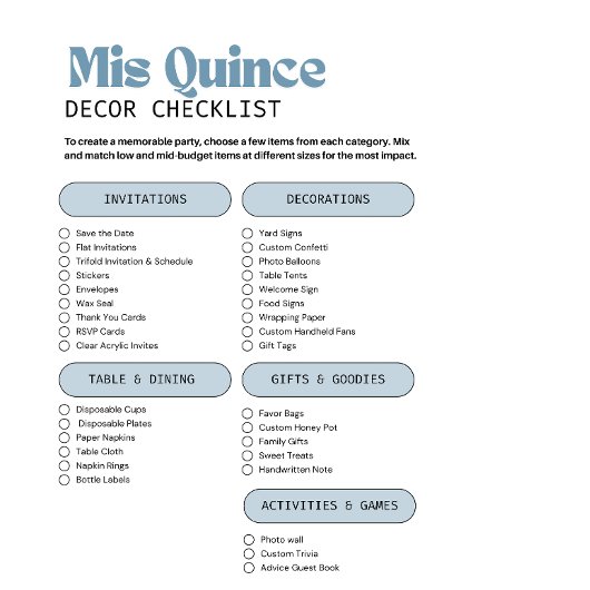 Elegant lichtblauw Quinceañera - welkomstborden Spandoek