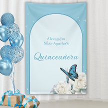 Elegant lichtblauw Quinceañera - welkomstborden