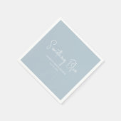 Elegant lichtblauw Vrijgezellenfeest Servet (Hoek)