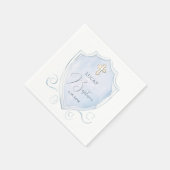 Elegant Lichtblauw Waterverf Crest doop Servet (Hoek)