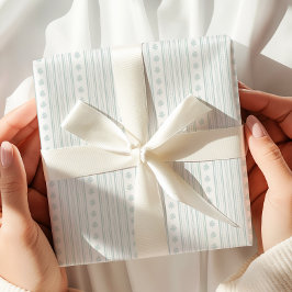 Elegant lichtblauw wit gestreept inpakpapier