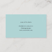 Elegant Lichtblauw Wit Lotus Yoga Instructeur Visitekaartje (Achterkant)