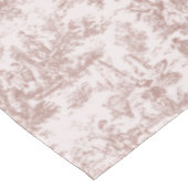 Elegant  lichtbruin toile de jouy bedrukt tafelkleed (Gekanteld)