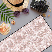 Elegant  lichtbruin toile de jouy bureaumat