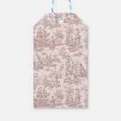 Elegant  lichtbruin toile de jouy cadeaulabel (Achterkant)