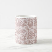 Elegant  lichtbruin toile de jouy koffiemok (Center)