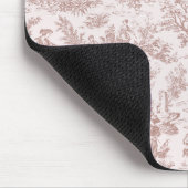 Elegant  lichtbruin toile de jouy muismat (Hoek)