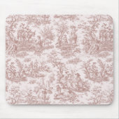 Elegant  lichtbruin toile de jouy muismat (Voorkant)