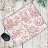 Elegant  lichtbruin toile de jouy muismat