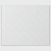 Elegant Lichtgrijs Botanisch Bloempatroon Cadeaupapier (Vlak)