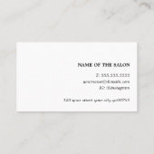 Elegant lichtgrijs bruin vet kapsalon visitekaartje (Achterkant)