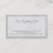 Elegant Lichtgrijs Faux leer Look Visitekaartje (Achterkant)