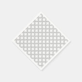 Elegant lichtgrijs wit roosterpatroon servetten (Hoek)