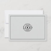 Elegant lichtgrijs zakelijk cadeaubon Logo (Achterkant)