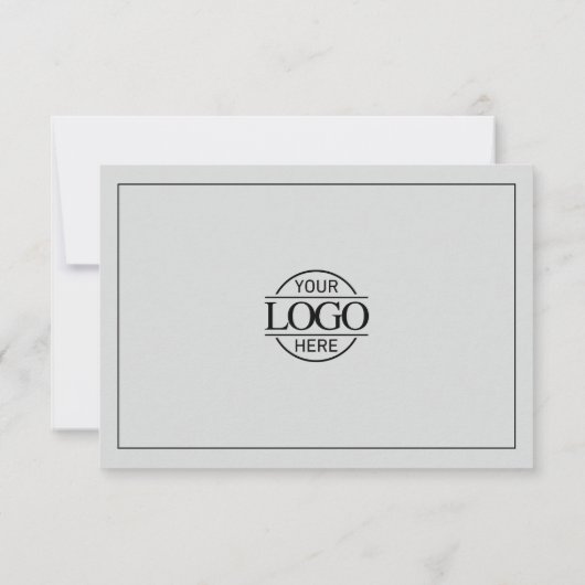 Elegant lichtgrijs zakelijk cadeaubon Logo (Achterkant)