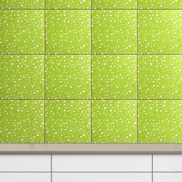 Elegant lichtgroen en witte stippen | Modern Tegeltje