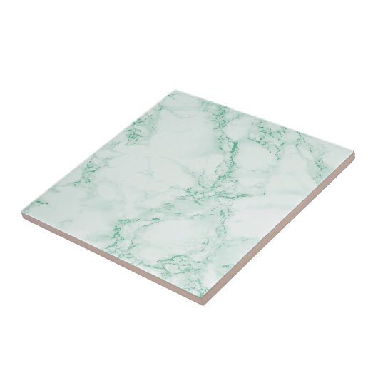 Elegant lichtgroene marmerdruk tegeltje (Zijkant)