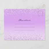 Elegant Lichtpaarse Quinceanera Save The Date Briefkaart (Achterkant)