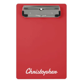 Elegant Lichtrood Minimalistische Enkele Kleur Mini Klembord