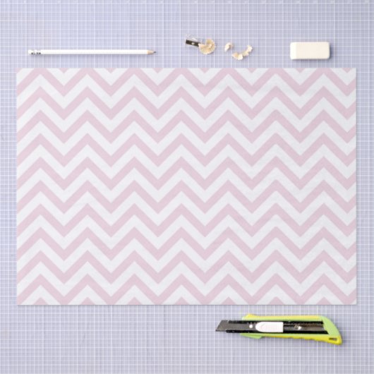 Elegant lichtroze Chevron tissue papier (Craft)