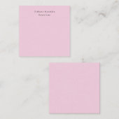 Elegant lichtroze eenvoudig minimalistisch modern notitiekaartje (Voorkant / Achterkant)