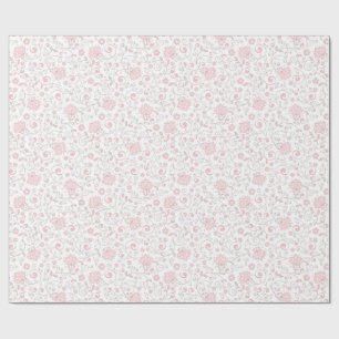 Elegant lichtroze Floral Patroon Cadeaupapier