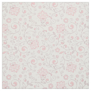 Elegant lichtroze Floral Patroon Stof