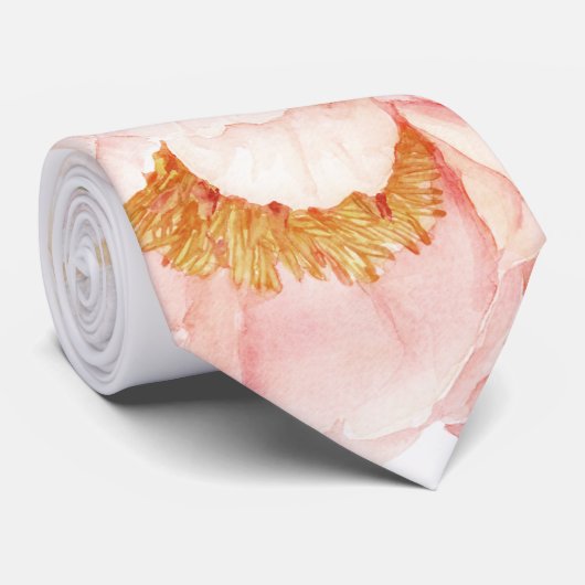 Elegant lichtroze pony Eucalyptus Wedding Groom Stropdas (Opgerold)