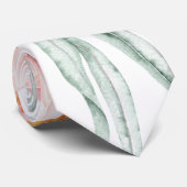 Elegant lichtroze pony Eucalyptus Wedding Groom Stropdas (Opgerold)