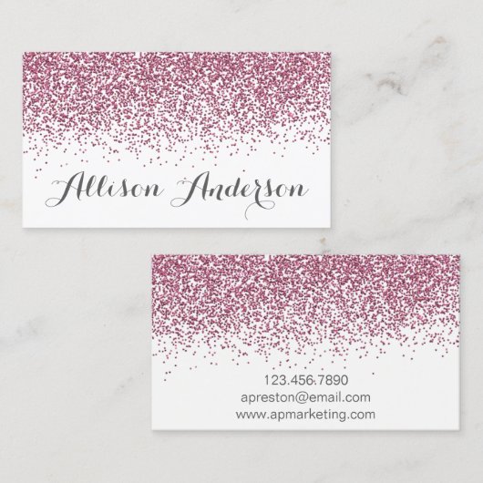 Elegant lichtroze Visitekaartjes (Voorkant / Achterkant)