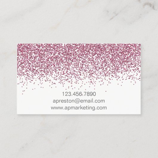 Elegant lichtroze Visitekaartjes (Achterkant)