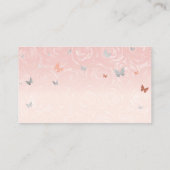 Elegant Lichtroze Zilver Waterverf Gift Registry Informatiekaartje (Achterkant)